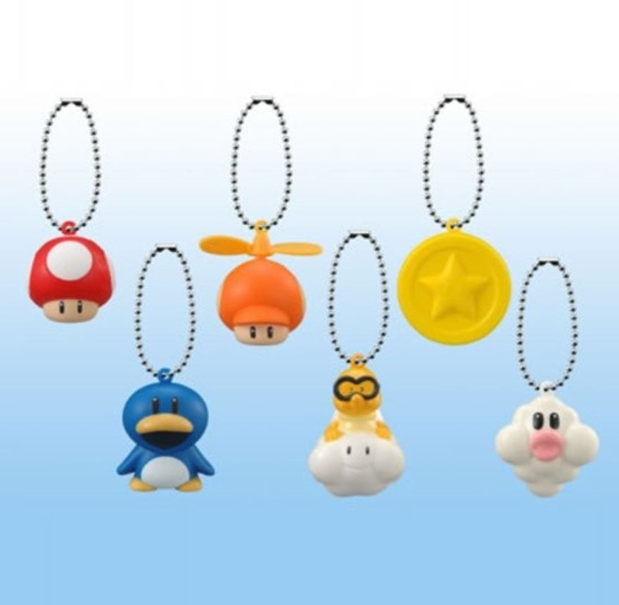 Nintendo Gashapon Wii Super Mario Bros 6 Soft Mascot Strap Collection Figure Set