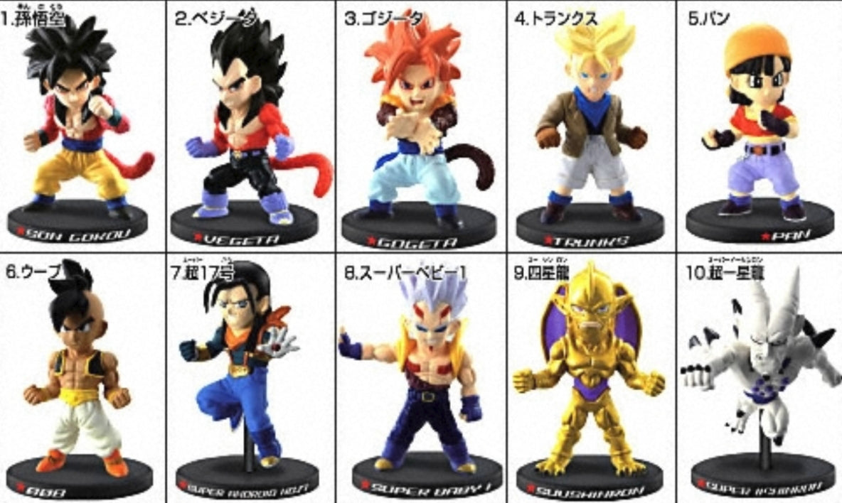 Bandai Dragon Ball GT Deformation 10 Mini Trading Figure Set