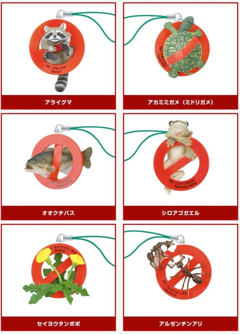 Takara Tomy Gashapon Stereoscopic Illustration Encyclopedia Japanese Exotic Species 6+1 Secret 7 Strap Figure Set