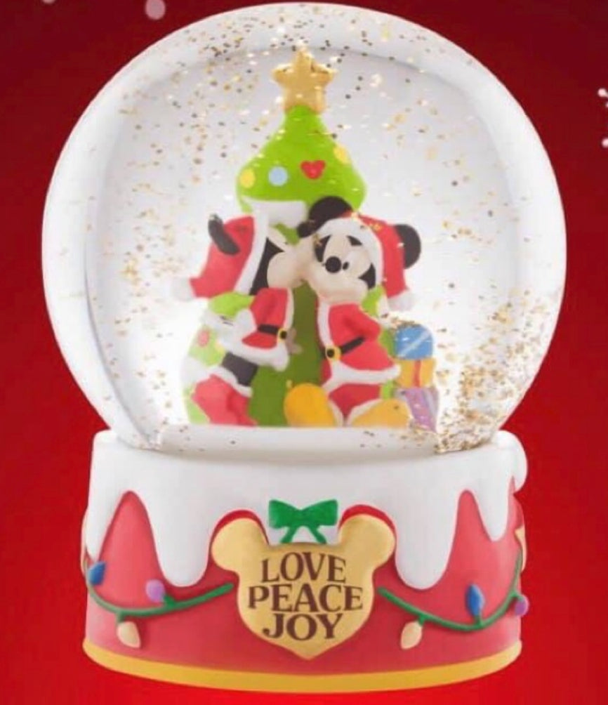Disney 90th Anniversary Taiwan Family Mart Limited Mickey Mouse 4" Snow Crystal Ball Figure