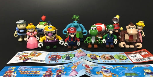 Yujin Nintendo Super Mario Bros Gashapon Characters Vol 1&2 12 Figure Set Used Kubrick Style