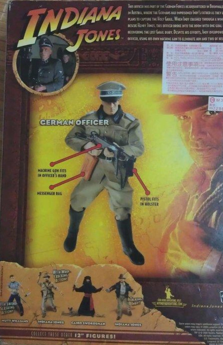 Hasbro 1/6 12" Indiana Jones and The Kingdom of Crystal Skull German Officer Action Figure