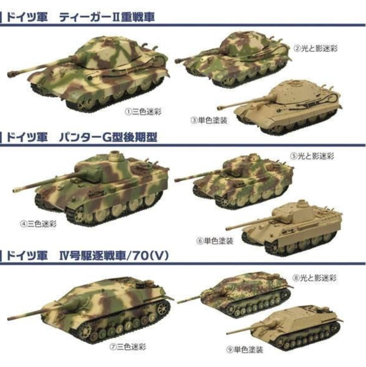 Kaiyodo 1/144 WTM World Tank Museum Panzer Tales Vol 04 9 Trading Figure Set