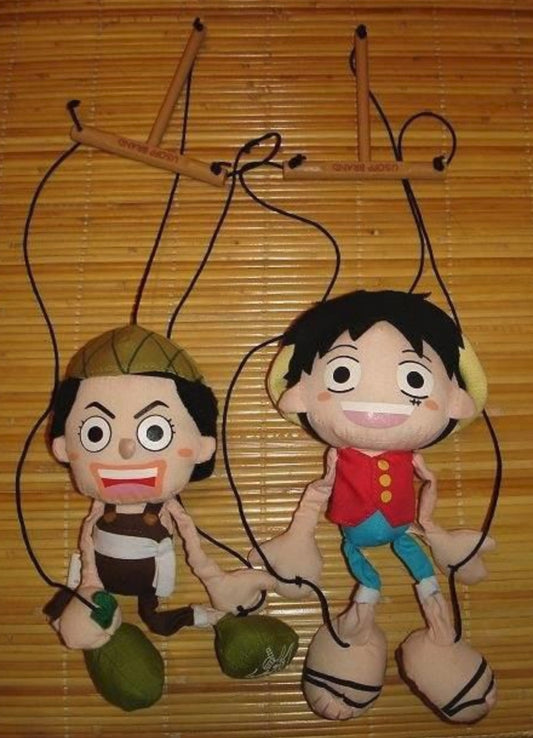 Banpresto 2003 One Piece Luffy & Usopp 6" Plush Doll Figure Set