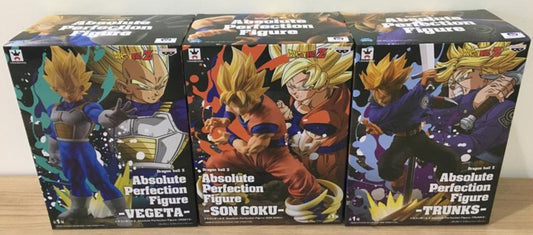 Banpresto Dragon Ball Absolute Perfection APF Son Goku & Vegeta & Trunks 3 Trading Figure Set