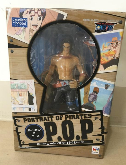 Megahouse 2005 1/8 One Piece POP Portrait of Pirates Portgas D. Ace Pvc Figure Used