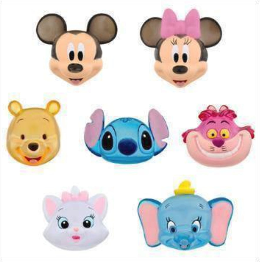 Takara Tomy Disney Characters Plastic Character Finger Ring Gashapon 7 Collection Figure Set