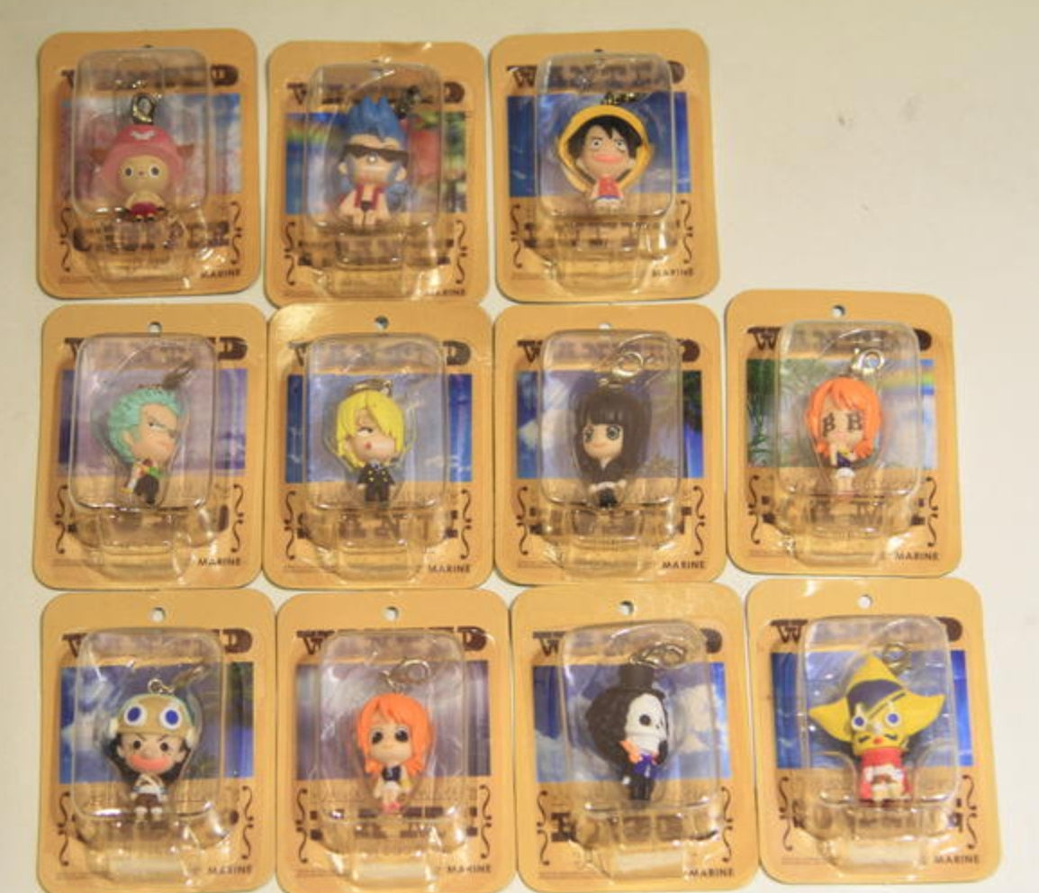 Megahouse One Piece Chara Fortune 11 Mascot Strap Trading Figure Set