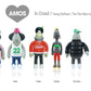 Amos Toys James Jarvis In-Crowd Young Ruffians 6 4" Vinyl Figure Set Used