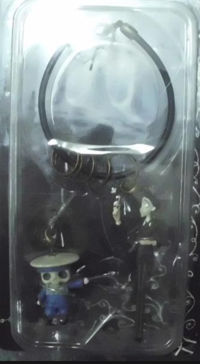 McFarlane Toys Tim Burton's Corpse Bride Key Chain Skeleton Boy & Victor Ver Trading Figure