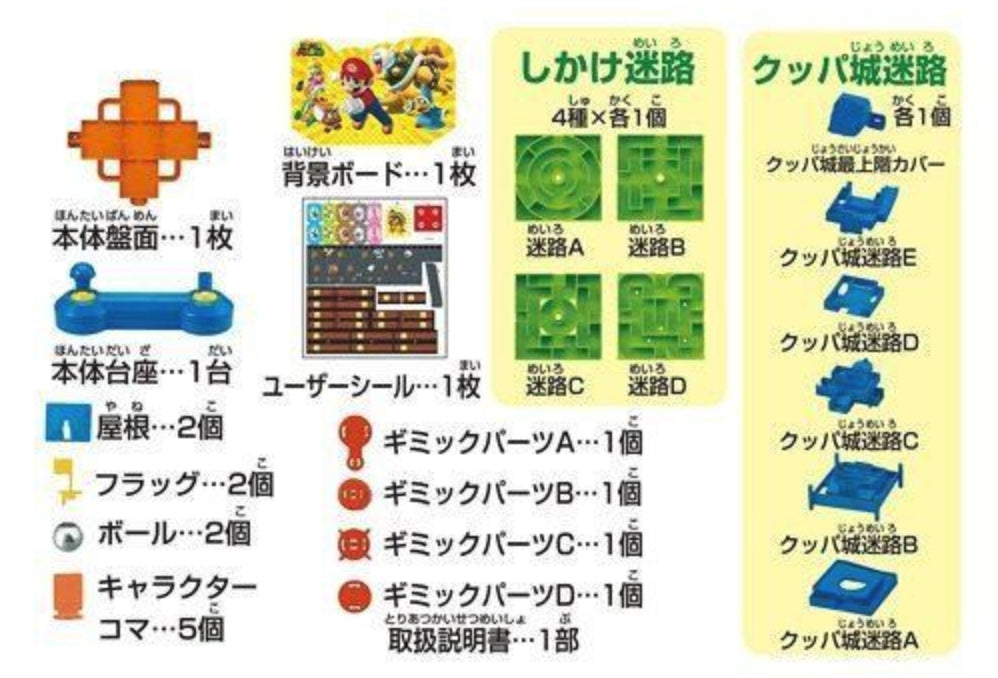 Epoch Nintendo Super Mario Bros Maze DX Princess Peach Ver Tabletop Board Game