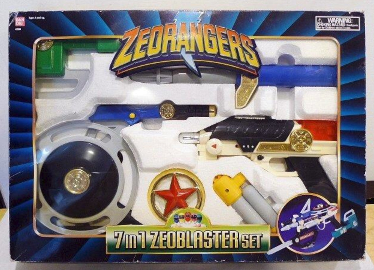 Bandai Power Rangers Zeo Super Sentai Ohranger 7 in 1 Zeo Blaster Weapon Trading Figure Play Set
