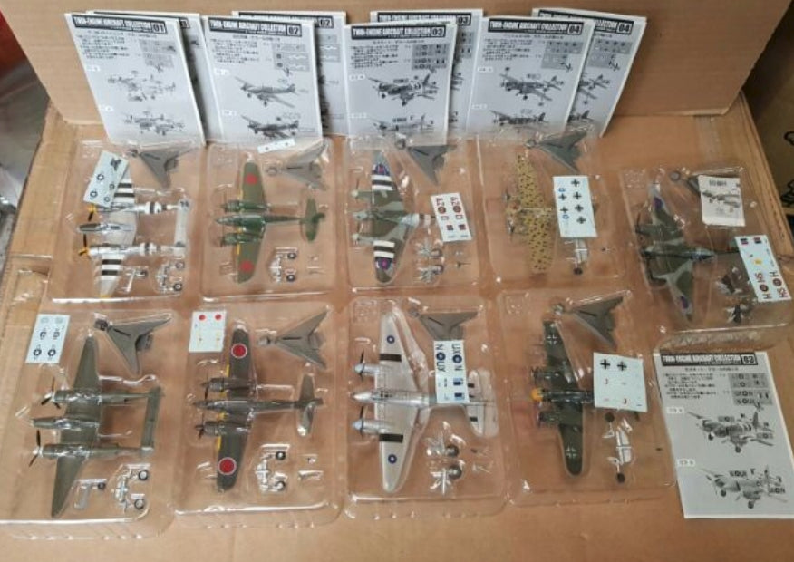 F-toys 1/144 Work Shop Vol 3 Twin Engine Aircraft Collection 8+1 Secret 9 Trading Figure Set