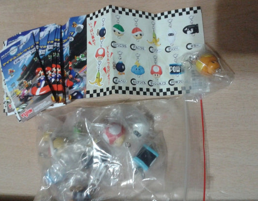 Takara Tomy Nintendo Gashapon Mario Kart 10 Mini Mascot Strap Figure Set