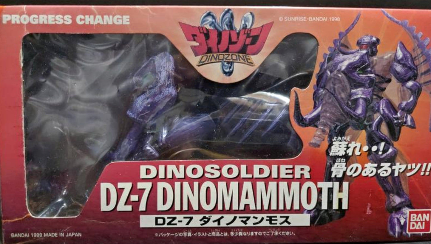 Bandai Dinozone Dinosoldier DZ-7 Dinomammoth Transformer Action Figure Used