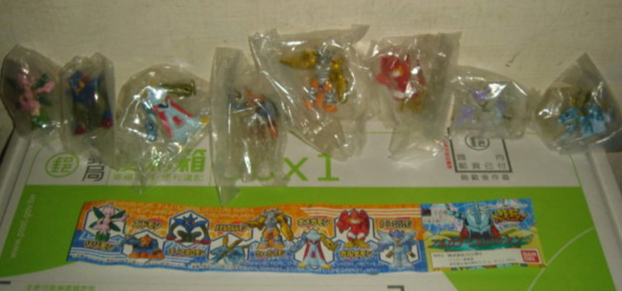 Bandai Digimon Digital Monster Gashapon Season 4 Part 4 8 Mini Swing Strap Collection Figure Set