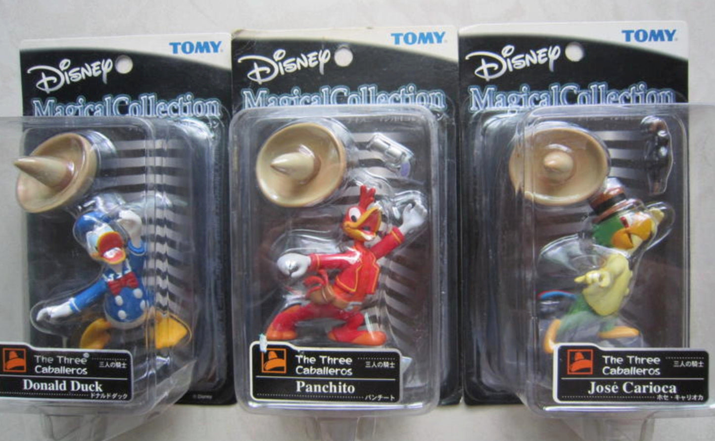 Tomy Disney Magical Collection The Three Caballeros 064 Donald Duck 065 Jose Carioca 066 Caballeros Panchito 3 Trading Figure Set