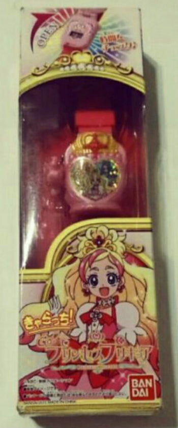 Bandai Go Princess Pretty Cure Haruno Haruka Cure Flora Morpher Watch Figure Used