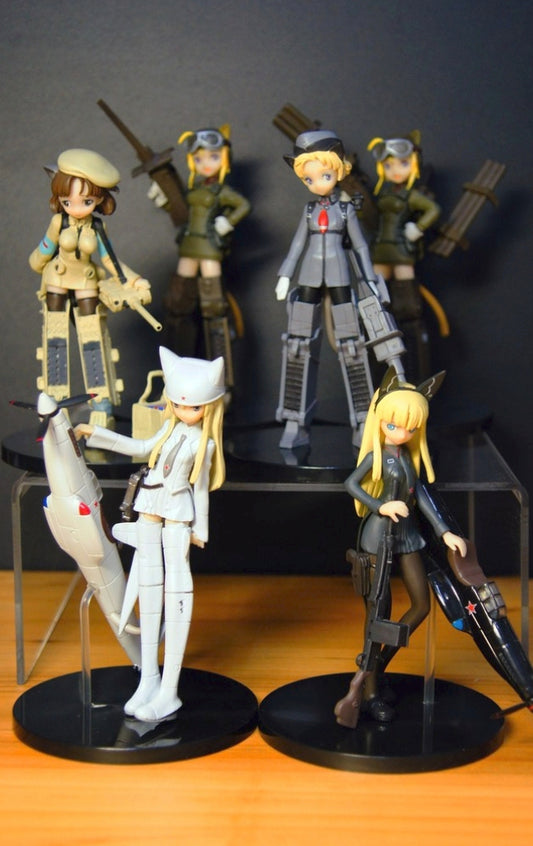 Konami Mecha Musume Military Army Girl Part 2 6 Trading Collection Figure Set Used