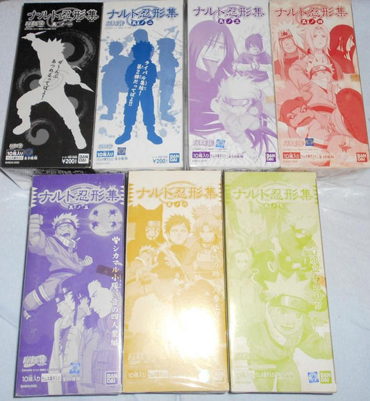 Bandai Naruto Ningyou Part 1-7 Trading Collection Figure Set