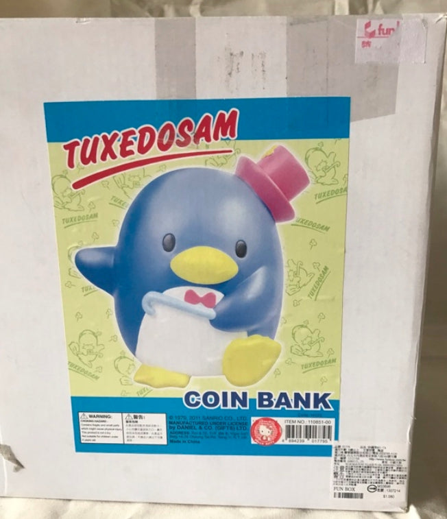 Sanrio Tuxedosam 9" Soft Vinyl Coin Bank Collection Figure