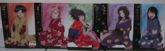 Megahouse Premium Heroines Naruto Kimono 5 Postcard Set