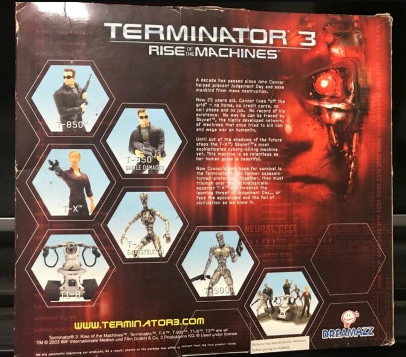 Dreamazz Terminator 3 Rise Of The Machines Trading Collectible Figurines Box ver 6 Figure Set