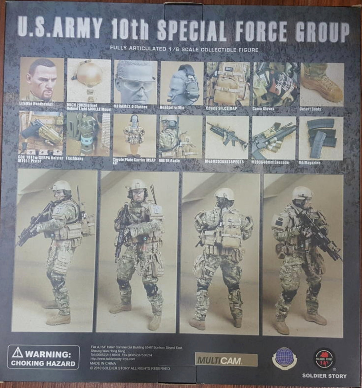 Soldier Story 1/6 12" 10th Special Forces Group US Army Action Figure
