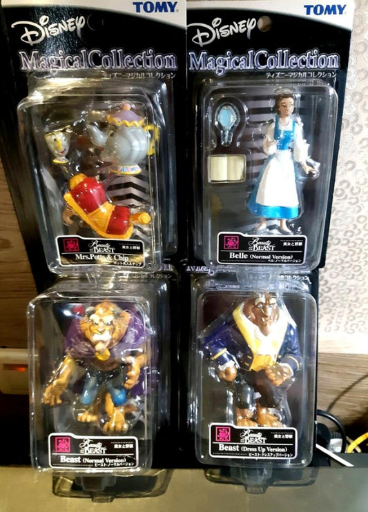 Tomy Disney Magical Collection Beauty and the Beast 4 Trading Figure Set