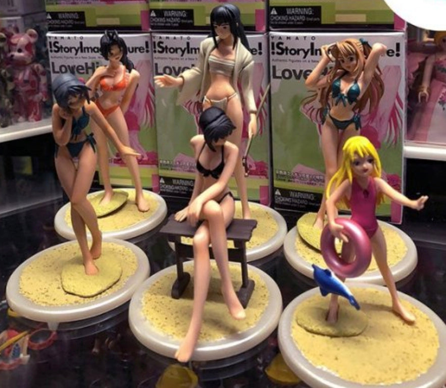 Yamato SIF Story Image Figure Love Hina Series 1 6 Trading Collection Figure Set Used