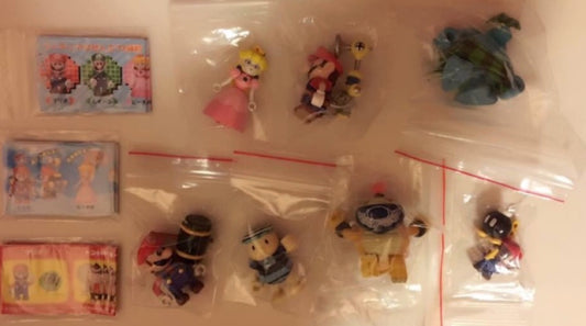 Yujin Nintendo Super Mario Bros Gashapon Characters 7 Figure Set Kubrick Style Used