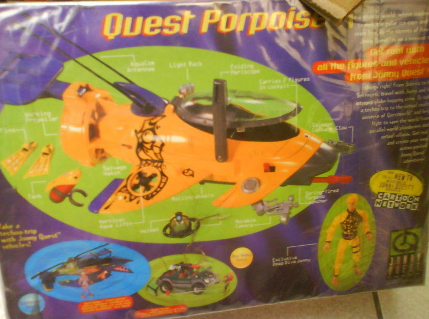 Galoob Jonny Quest Quest Porpoise Yellow Submarine Action Figure