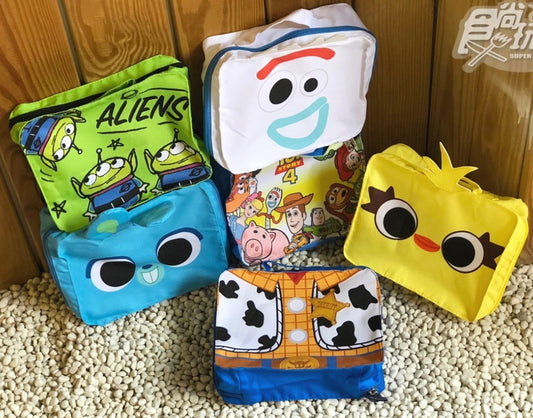 Disney Pixar Toy Story Family Mart Taiwan Limited 6 10" Travel Storage Bag Set