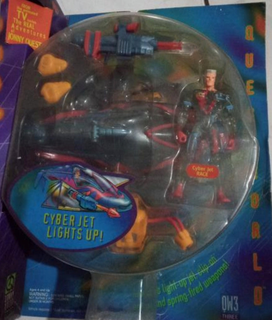 Galoob 1996 Jonny Quest QW3 Cyber Jet Lights Up Action Figure