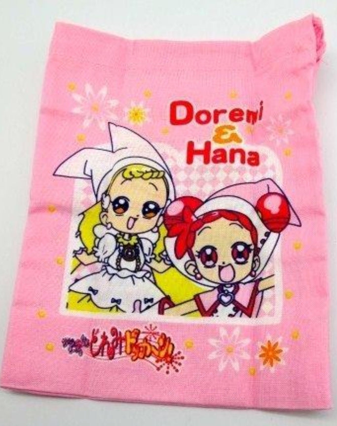 Banpresto Magical Ojamajo Do Re Mi Doremi & Hana 7" Mini Draw Pocket Bag