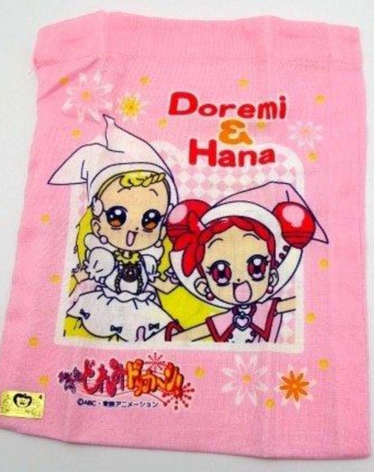 Banpresto Magical Ojamajo Do Re Mi Doremi & Hana 7" Mini Draw Pocket Bag