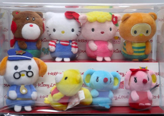 Sanrio 2016 Hello Kitty Love Kitty & Kitty's Friends 8 Mini Plush Doll Figure Set