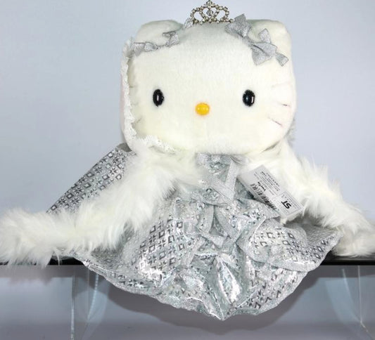 Sanrio 1999 Hello Kitty Vivitix Girls Snow Queen 10" Plush Doll Figure Used
