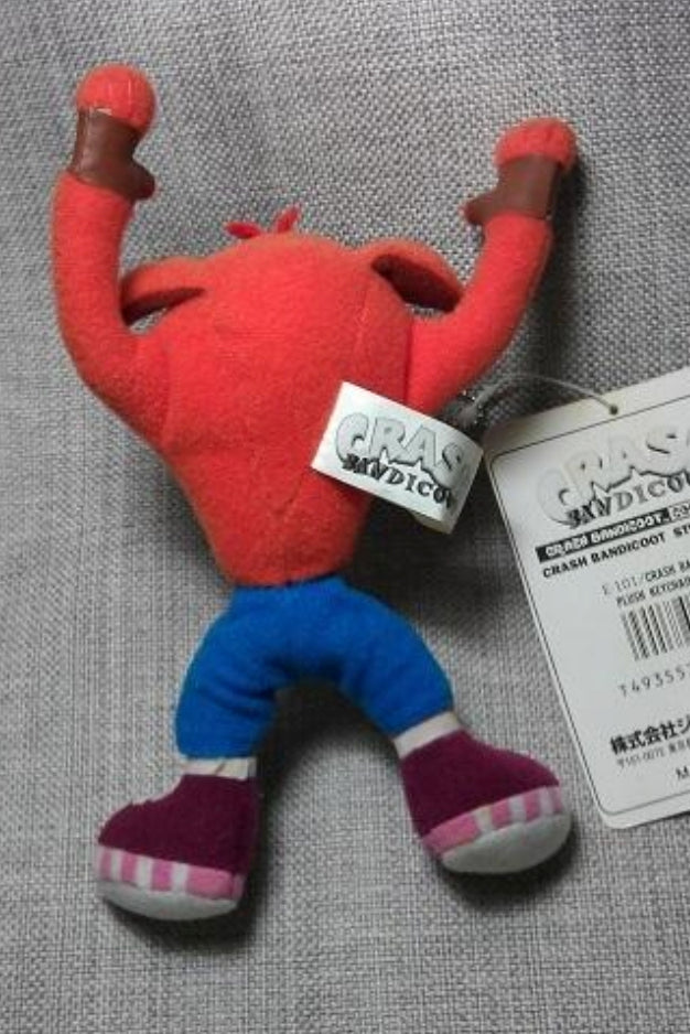 TM&UIS 1999 Crash Bandicoot 6" Strap Plush Doll Figure