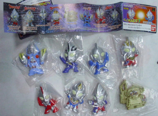 Bandai Ultraman Gashapon Magnet Part 7 8 Mini Figure Set