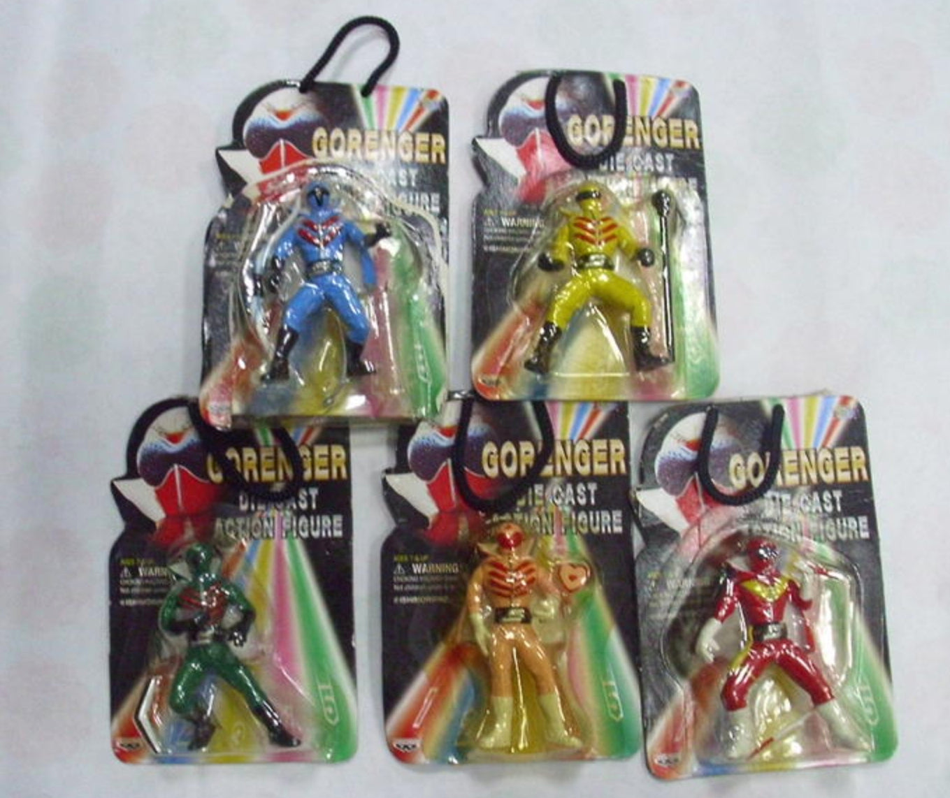 Banpresto Himitsu Sentai Goranger Gorenger Die Cast 5 Mini Action Figure Set