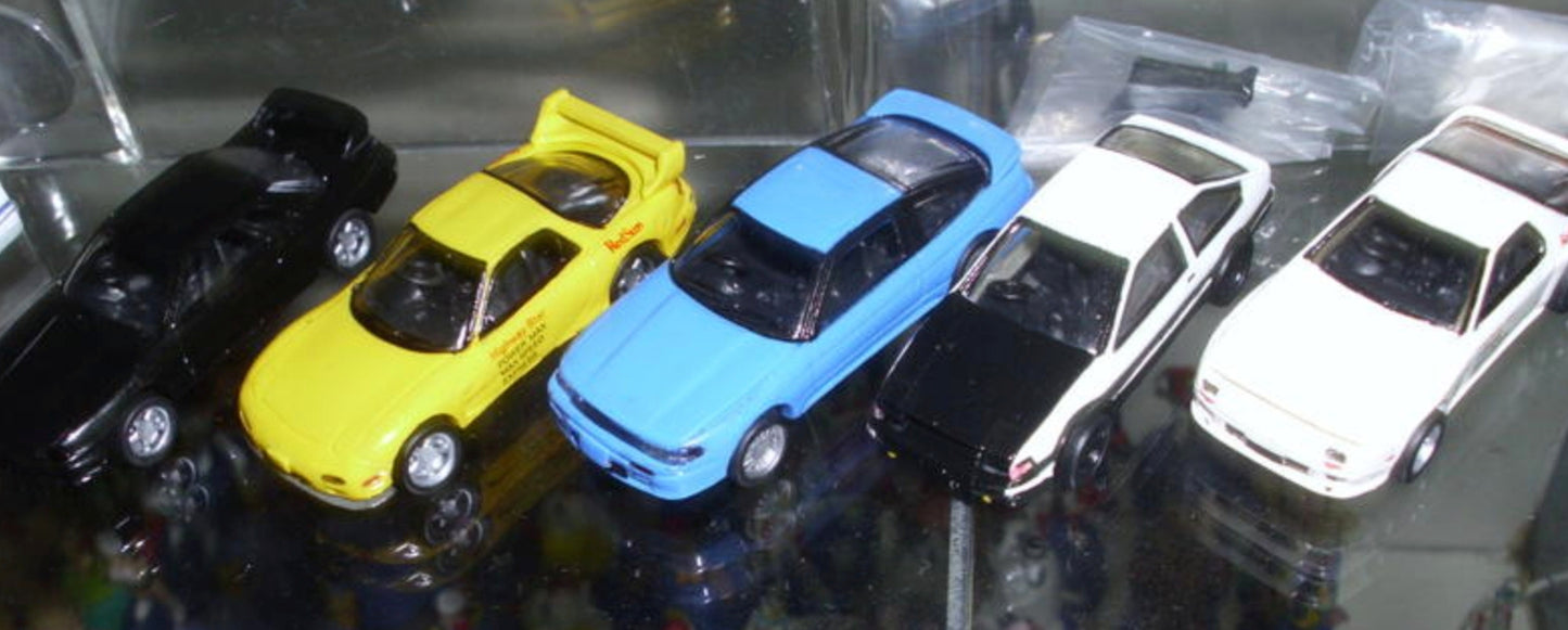 Yujin 1/72 Initial D Gashapon Part 6 5 Mini Car Trading Figure Set