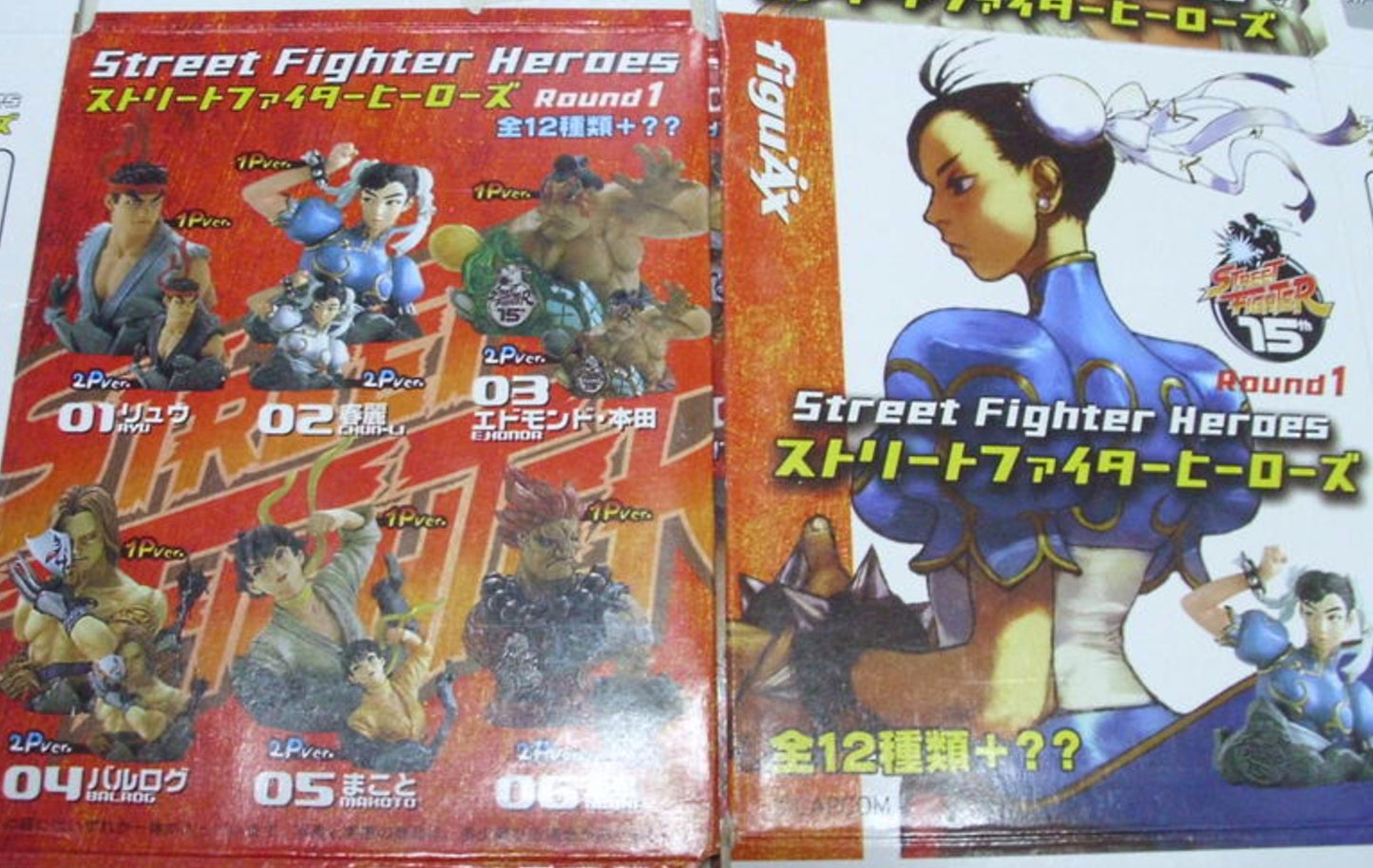 Figuax Capcom Street Fighter Heroes Round 1 1P 2P 12 Trading Collection Figure Set