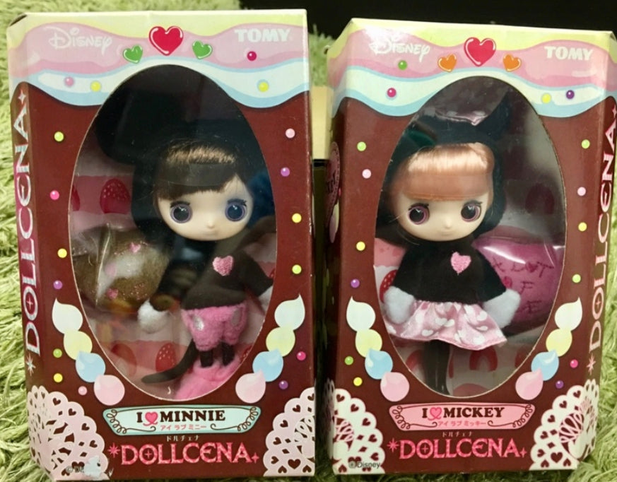 Tomy Dollcena Disney I Love Mickey & I Love Minnie 2 Doll Figure Set