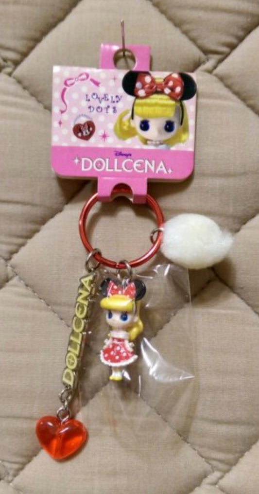 Tomy Dollcena Disney Lovely Dots Minnie Mouse Mascot Strap Figure