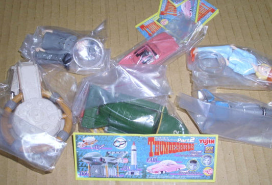 Yujin Gerry Anderson Thunderbirds Gashapon Part 2 5 Mini Trading Collection Figure Set