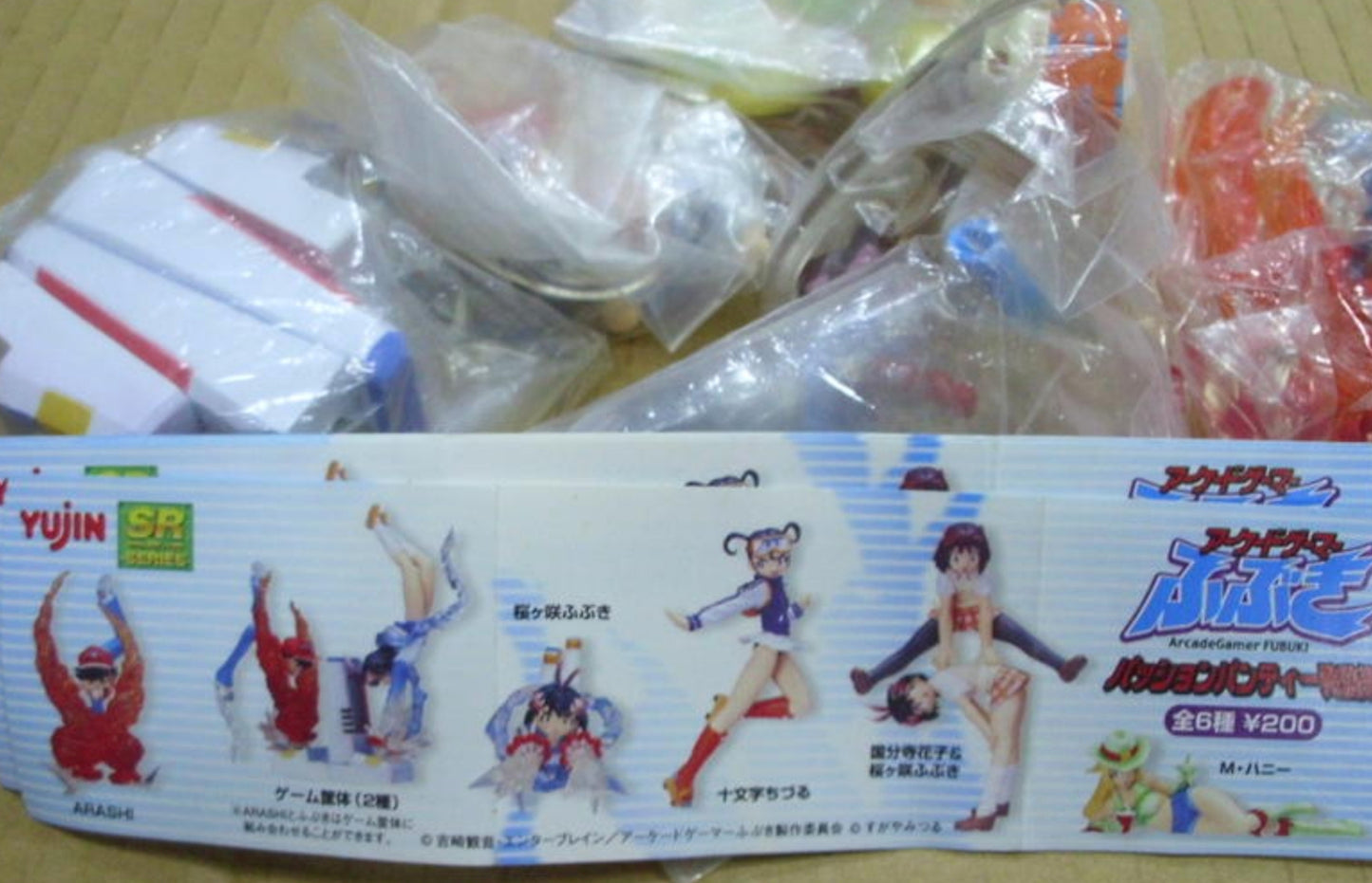 Yujin Arcade Gamer Fubuki Gashapon 6 Collection Figure Set