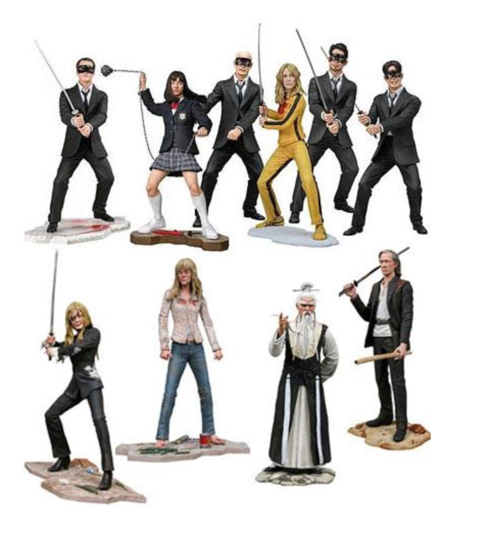 Reel Toys Neca Kill Bill Volume Vol 1& 2 10 7" Figure Set Used