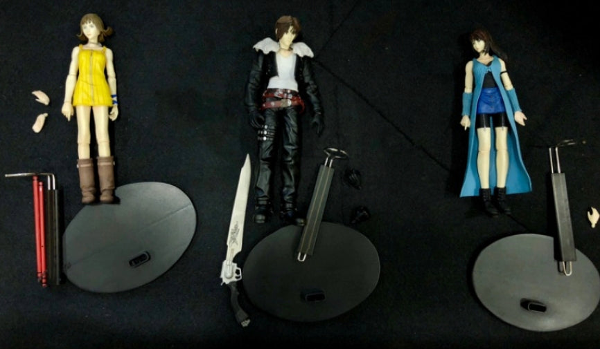 Square Enix Final Fantasy VIII 8 Play Arts Squall Leonhart Rinoa Selphie Tilmitt Heartilly 3 Action Figure Set Used
