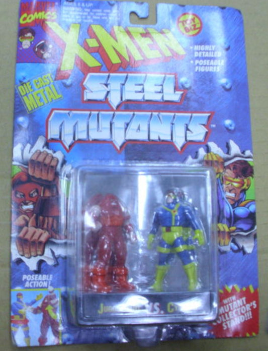 Toybiz Marvel Comics X-Men Steel Mutants Juggernaut vc Cyclops Action Figure